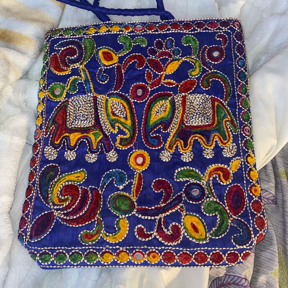 Purse handmade in India elephant bag